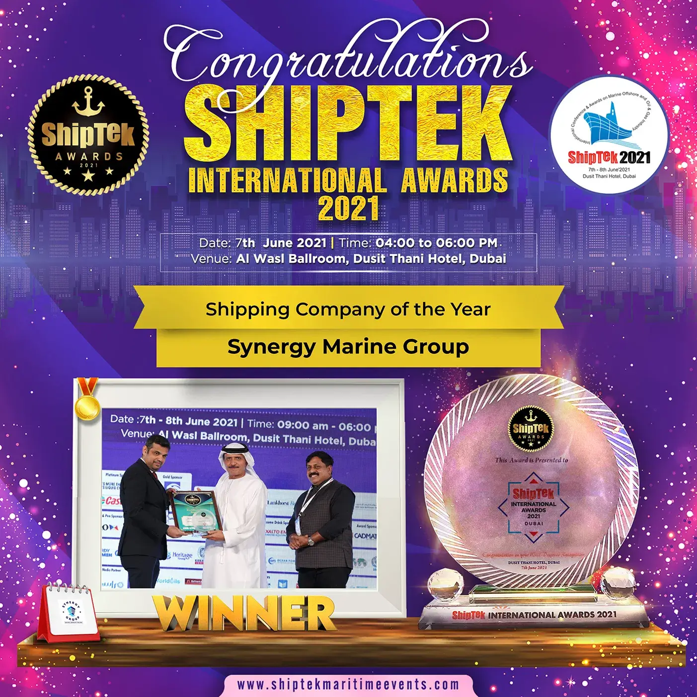 shiptek international awards