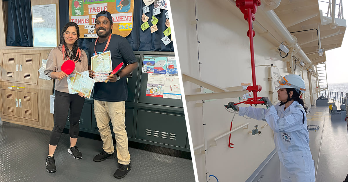 Woman seafarer Urmi on LPG vessel tanker