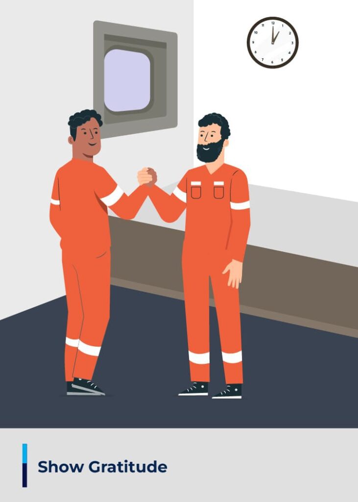 Practicing gratitude to enhance resilience and to boost team morale