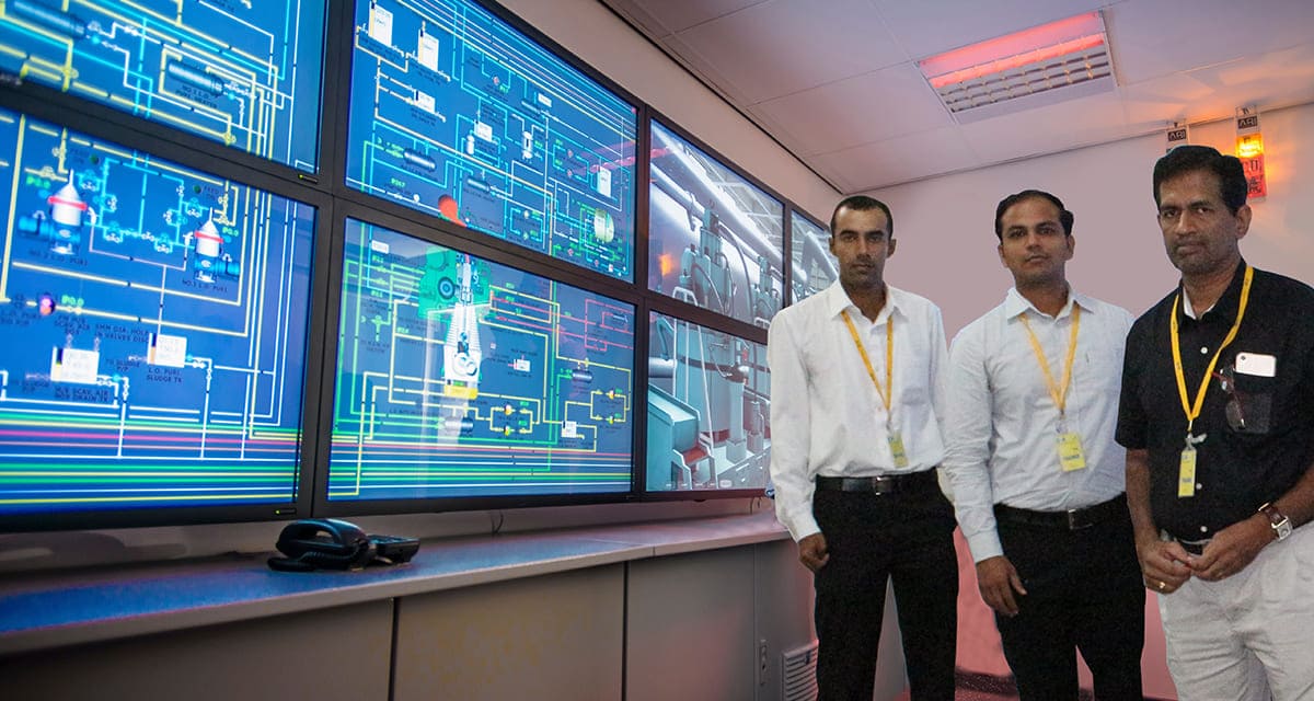 Banner promoting maritime training for seafarers