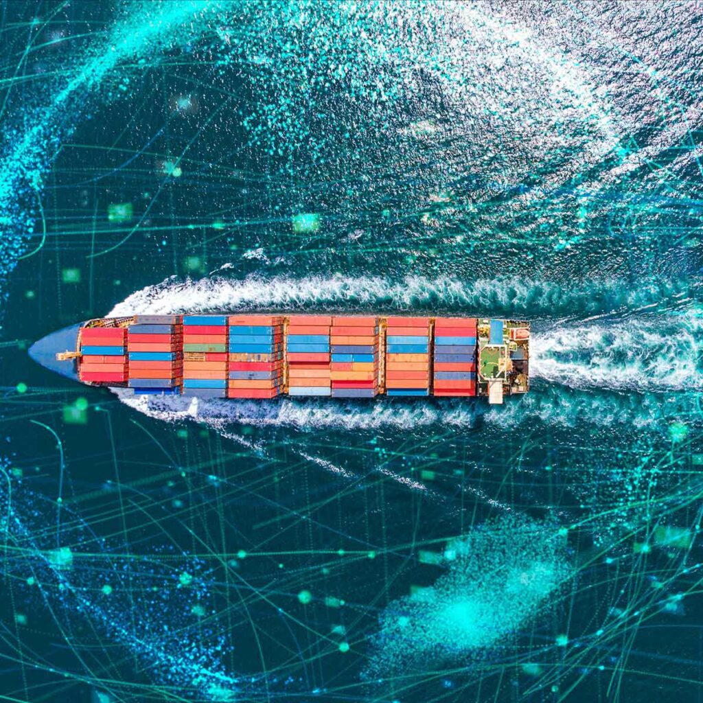 Autonomous shipping vessel