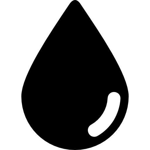 Black droplet icon symbolizing fossil-based methanol.