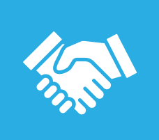 Handshake icon representing contractual clarity and partnership between shipowners and charterers